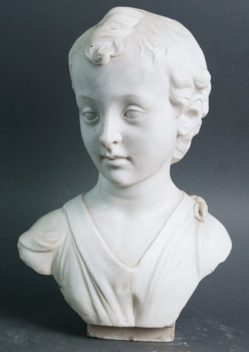Antiquités - Buste néoclassique en marbre Italie 18e siècle