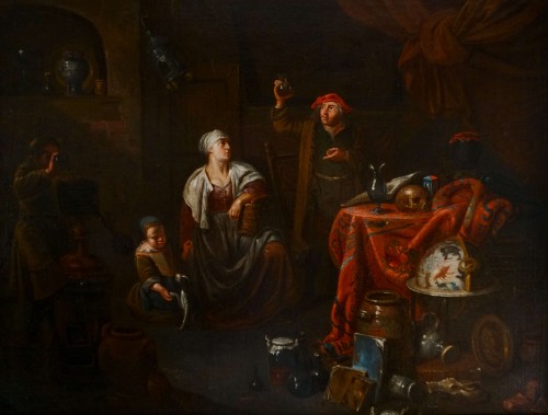 Gerard Thomas (Antwerp 1663-1720) Doctor&#039;s study