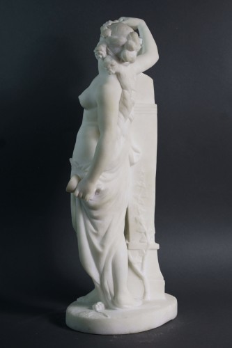 the Offering To Bacchus, 19th Marble Group  After Carrier-belleuse - Napoléon III