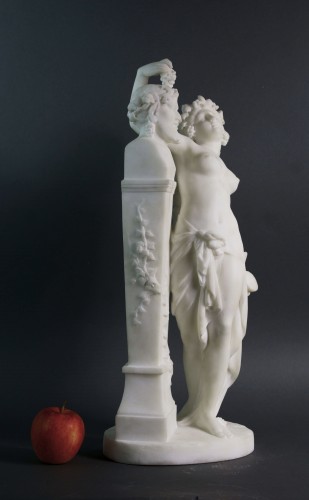 Napoléon III - the Offering To Bacchus, 19th Marble Group  After Carrier-belleuse