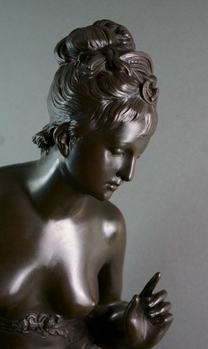 Albert Ernest Carrier-Belleuse (1824-1887) Diane, Imposing Bronze Group - Sculpture Style Napoléon III