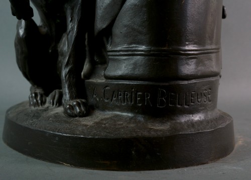 Albert Ernest Carrier-Belleuse (1824-1887) Diane, Imposing Bronze Group - Napoléon III