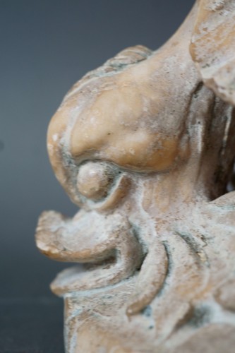 17th Marble Fountain Project With Three Dolphins - Sculpture Style Louis XIV