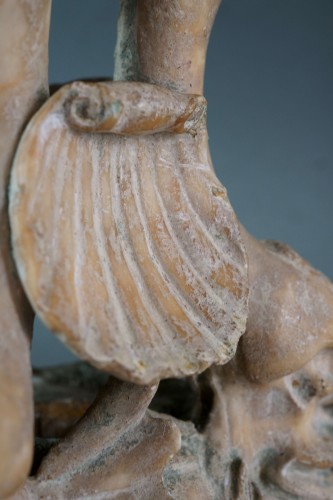 17th century - 17th Marble Fountain Project With Three Dolphins