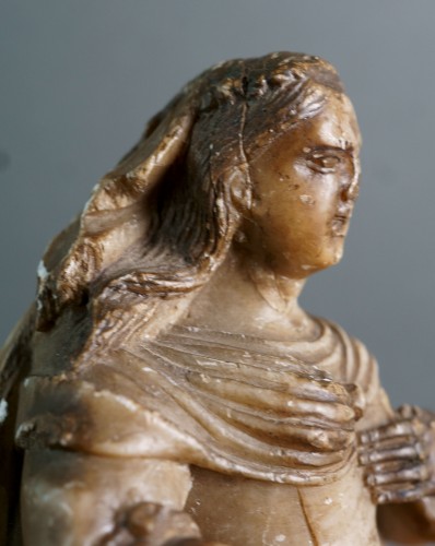 17th Saint Mary Magdalene Mechelen Alabaster Sculpture - Sculpture Style Louis XIII
