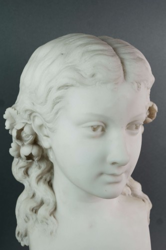 Antonio Giovanni Lanzirotti (1839-1911) Buste en Marbre - Napoléon III