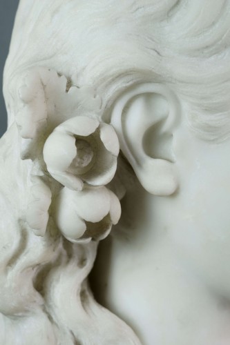 Napoléon III - Antonio Giovanni Lanzirotti (1839-1911) Buste en Marbre