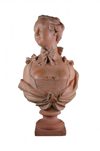 Buste de Dame en terre cuite  du 18e siècle