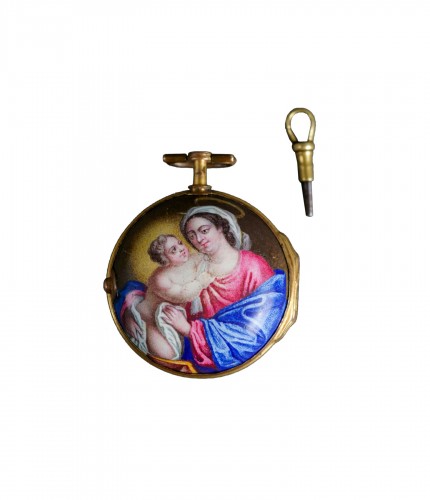 Jas Shearwood, London - Montre de poche émaillé et doré 1789