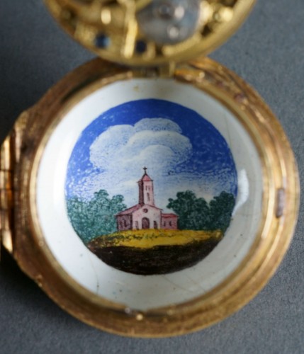 Louis XVI - Jas Shearwood, London - Montre de poche émaillé et doré 1789