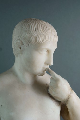Harpocrate, en marbre Néoclassique 18e - Sculpture Style Transition