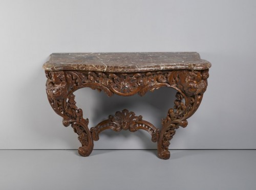 18th Console in Natural Oak Wood  - Furniture Style Louis XV