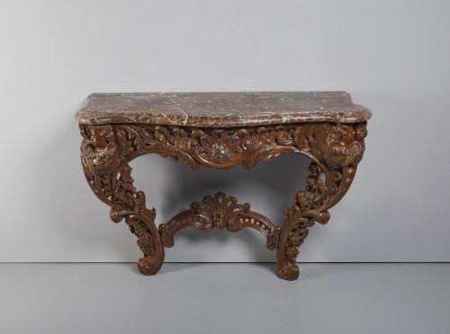 Console Louis XV en chêne - Mobilier Style Louis XV