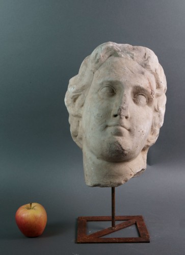 Tête en marbre d'Alexandre le Grand 18e siècle - Sculpture Style 