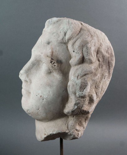 XVIIIe siècle - Tête en marbre d'Alexandre le Grand 18e siècle