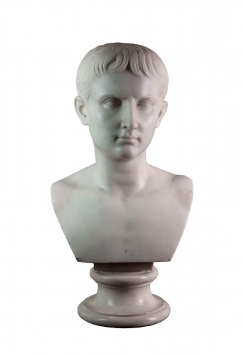 Marble bust of Gaius Octavius, Roman workshop, circa 1830