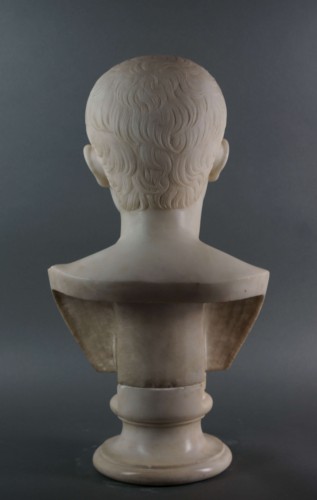 Buste en marbre de Gaius Octavius, atelier romain vers le 1830 - Antichità San Felice