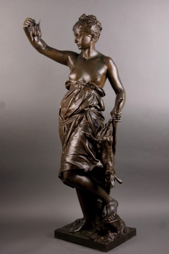 La chasse - Louis-Ernest BARRIAS Ferdinand BARBEDIENNE - Sculpture Style Napoléon III