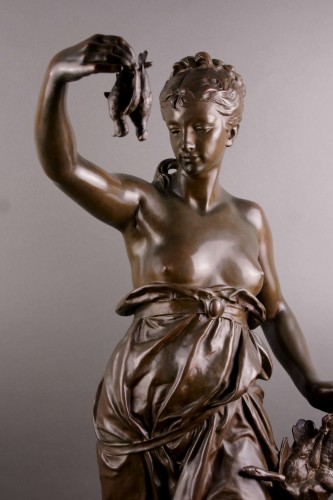 Sculpture Sculpture en Bronze - La chasse - Louis-Ernest Barrias Ferdinand Barbedienne