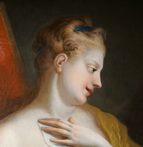 Ignazio Stern (1679-1748) Portrait de Dame à sa toilette - Tableaux et dessins Style Régence