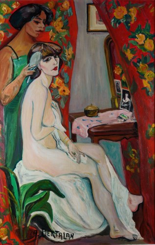 Albert Bertalan (1899-1957) "Nude in a red interior"