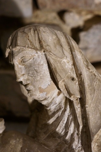 Vierge de Pitié en bois de tilleul France fin du 15e - Antichità San Felice