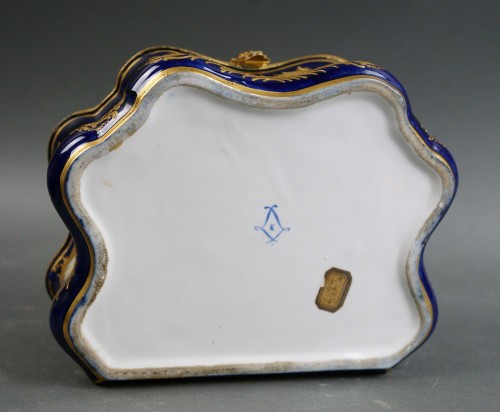 Napoléon III - Coffret en porcelaine bleue d Sèvres Napoléon III