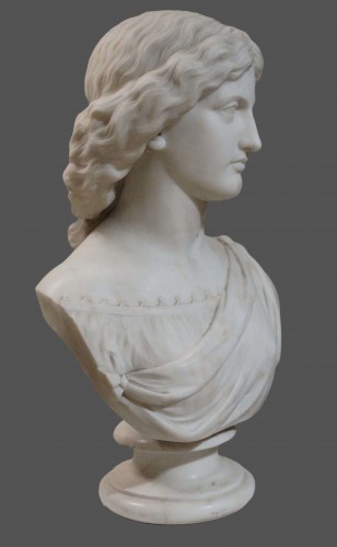 Sculpture Sculpture en Marbre - Edward William Physick (1774-1862) Asteria, buste néoclassique en marbre