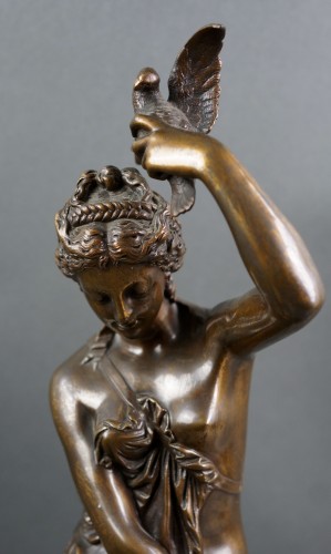 Jean Bulio (1827-1911) Venus and Cupid - Sculpture Style Napoléon III