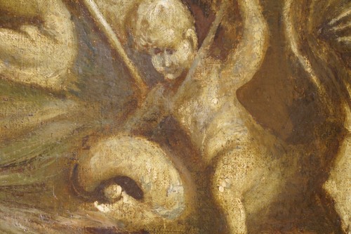 Grisaille avec Tritons et Néréides, Italie 18e siècle - Louis XV