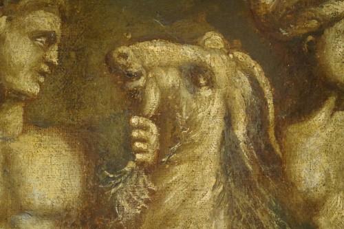 Antiquités - Grisaille avec Tritons et Néréides, Italie 18e siècle