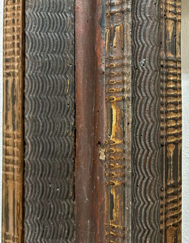 Louis XIV - 17th Carved Wood Frame With Guilloche Decoratio
