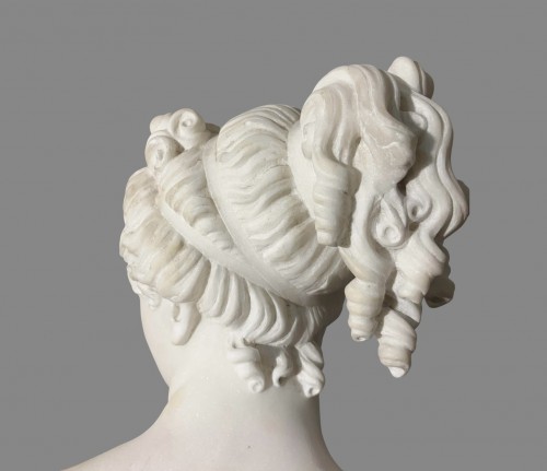 Antonio Frilli (1830-1902) 19th Statuary Marble Bust Of Venus Italica - Napoléon III