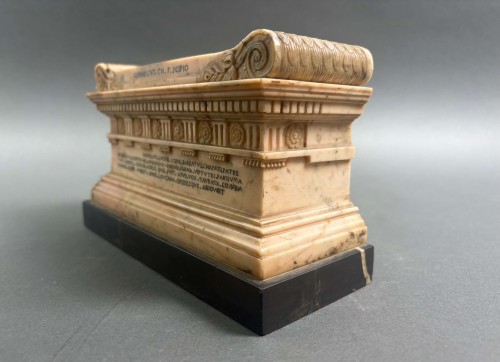 Objects of Vertu  - Early 19th Grand Tour Souvenir Marble Sarcophagus Of Lucius Cornelius Scipi