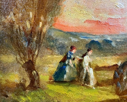 Narcisse Virgile Diaz de la Peña (1808-1876) Elegant in a Forest - 