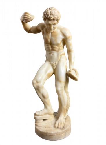 Satyre aux Cymbales Albâtre de Volterra XIXe siècle