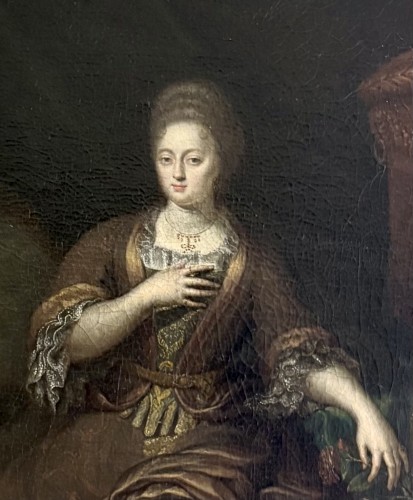 Tableaux et dessins Tableaux XVIIIe siècle - Gerard Wigmana (1673-1741) Portrait de Dame aux Bijoux