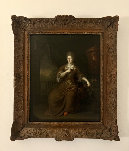 Gerard Wigmana (1673-1741) Portrait de Dame aux Bijoux - Régence
