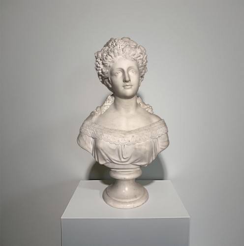 19th century - Pio Fedi (1816-1892) Marble Bust