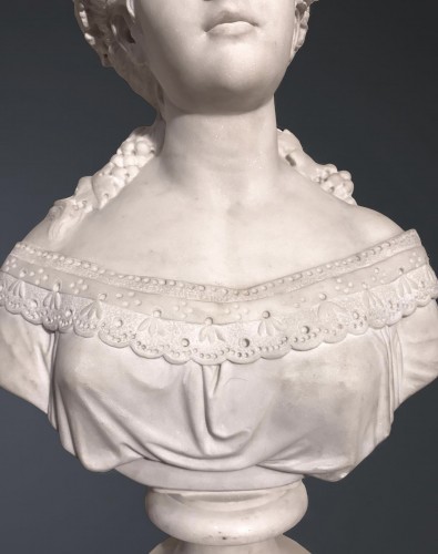 Antiquités - Pio Fedi (1816-1892) Marble Bust