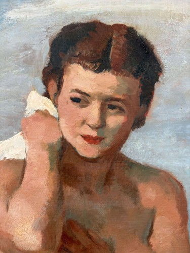 Charles Kvapil (1884-1958) The Bather - Paintings & Drawings Style Art Déco