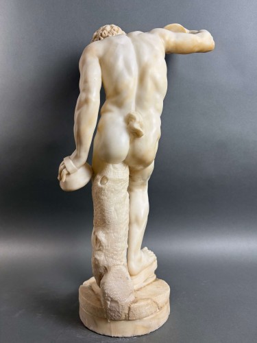 19th Large Alabaster Satyr With Cymbals - Napoléon III