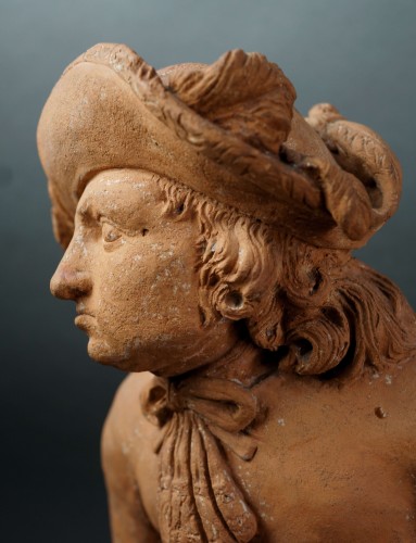 Louis XIV - Paire de sculptures en terre cuite, France 17e siècle