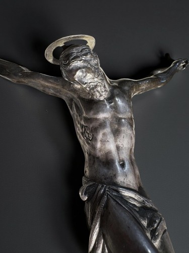 Religious Antiques  - Early 17th Solid Silver Corpus Christi