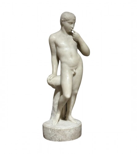 18th  Neoclassical Marble Sculpture  Harpocrates