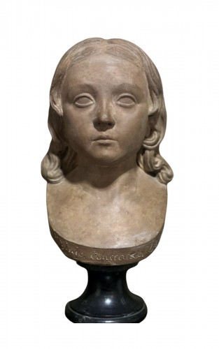 Buste de Virginie-Constance Lemercier en terre cuite