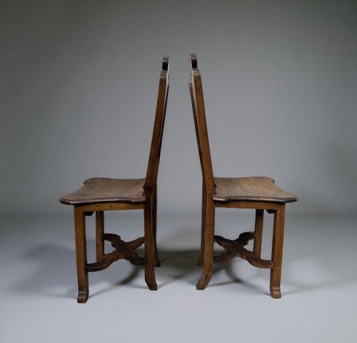 Sièges Chaise - Paire de chaises narquetés de Vénétie, début XVIIIe siècle