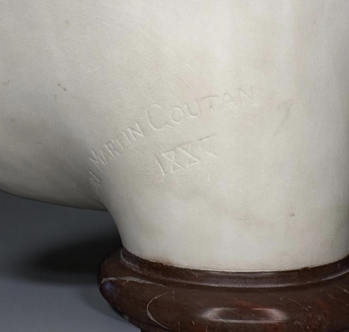 XIXe siècle - Laure MARTIN-COUTAN (1855-1915) Buste en Marbre