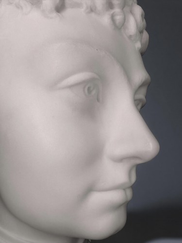 Napoléon III - Laure MARTIN-COUTAN (1855-1915) Buste en Marbre