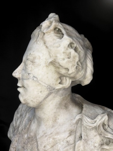 Orazio Marinali (1643-1720) Marble Bust Of Flora - Sculpture Style Louis XIV